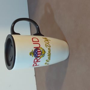 Cypress Home Proud Marine Wife Tall Mug with Handle and Lid